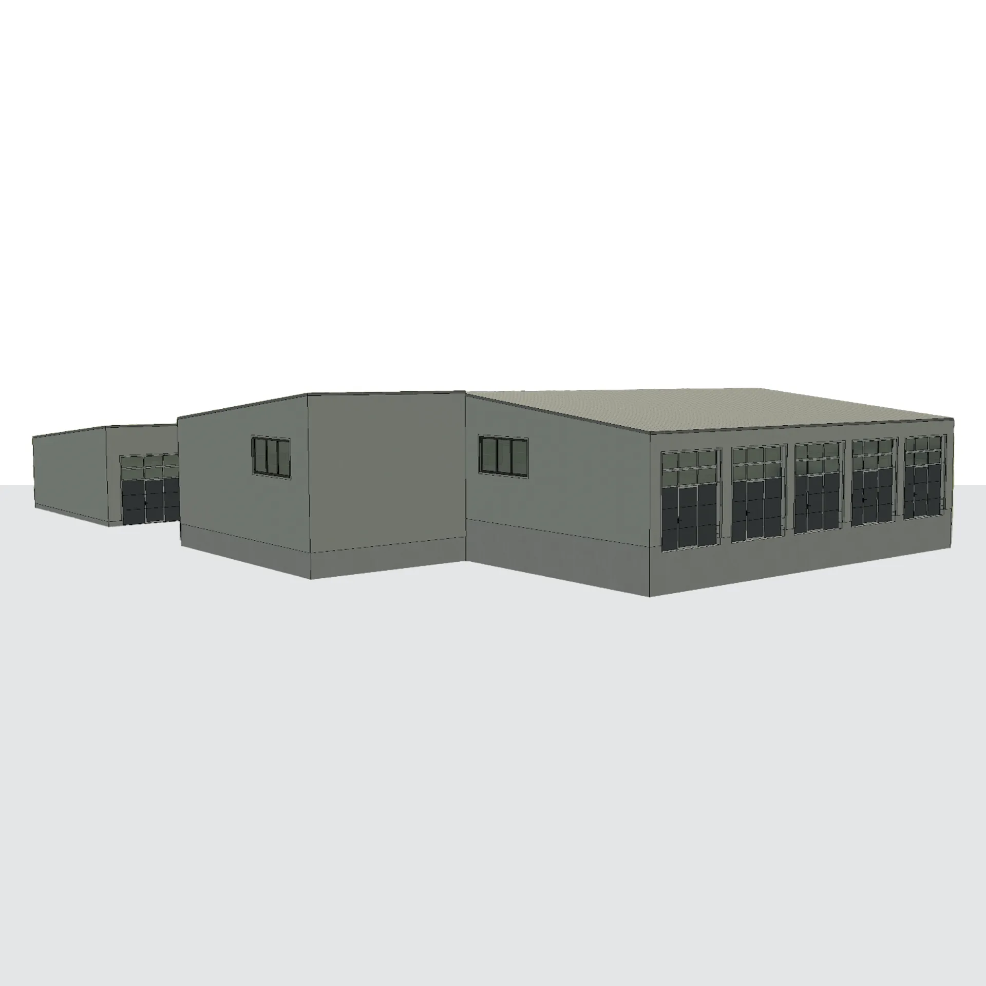 Garagenpark Merenberg 3D Model mit weißem hintergrund